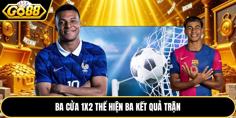 Ba cửa 1X2 thể hiện ba kết quả trận