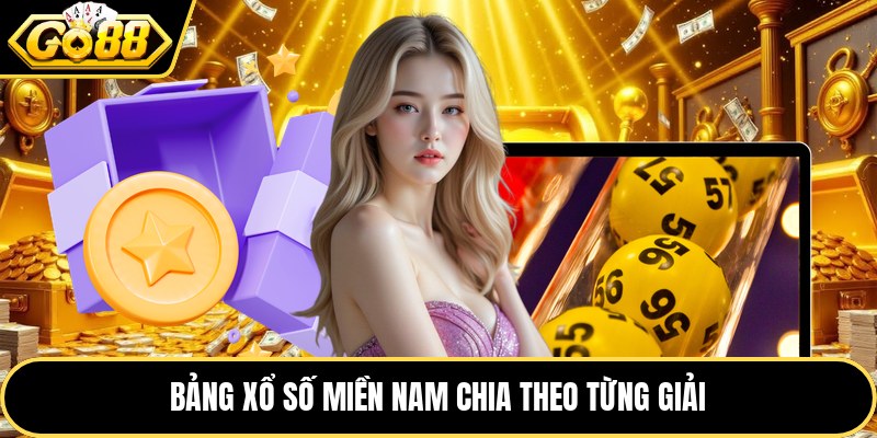 Bảng xổ số miền nam chia theo từng giải