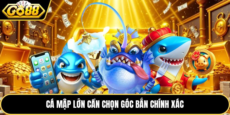 Cá mập lớn cần chọn góc bắn chính xác