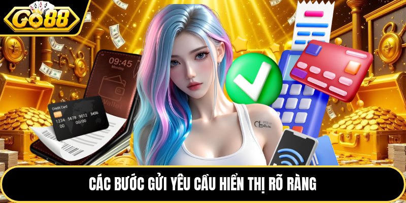 Các bước gửi yêu cầu hiển thị rõ ràng