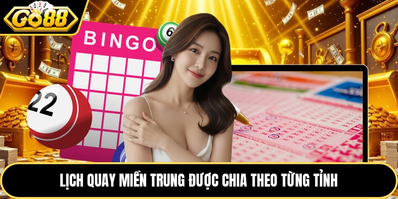 Lịch quay miền Trung được chia theo từng tỉnh