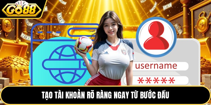 Tạo tài khoản rõ ràng ngay từ bước đầu