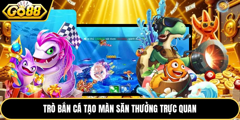 Trò bắn cá tạo màn săn thưởng trực quan